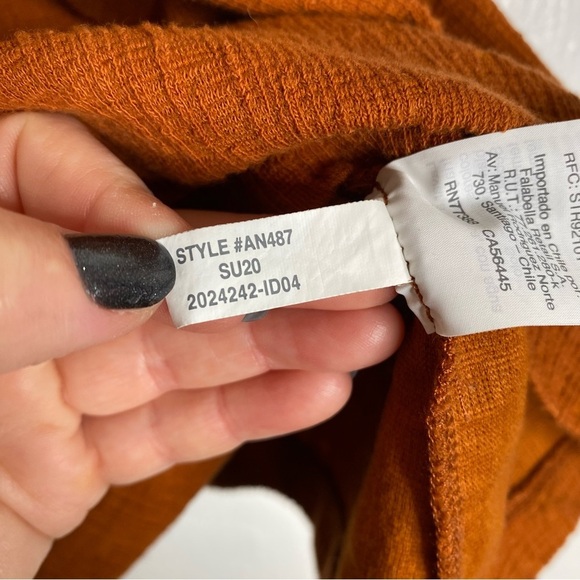 Madewell Terracotta Crosshatch Tie-Strap Tank Top L‎ - Picture 5 of 8